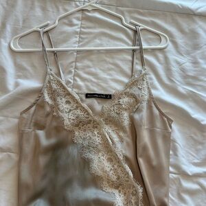 Abercrombie & Fitch Cream Lace Cami bodysuit